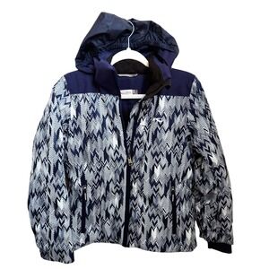 KJUS SURFACE Ski Jacket Girls Size 164 (14) Insulated‎ Hooded Winter Navy Blue
